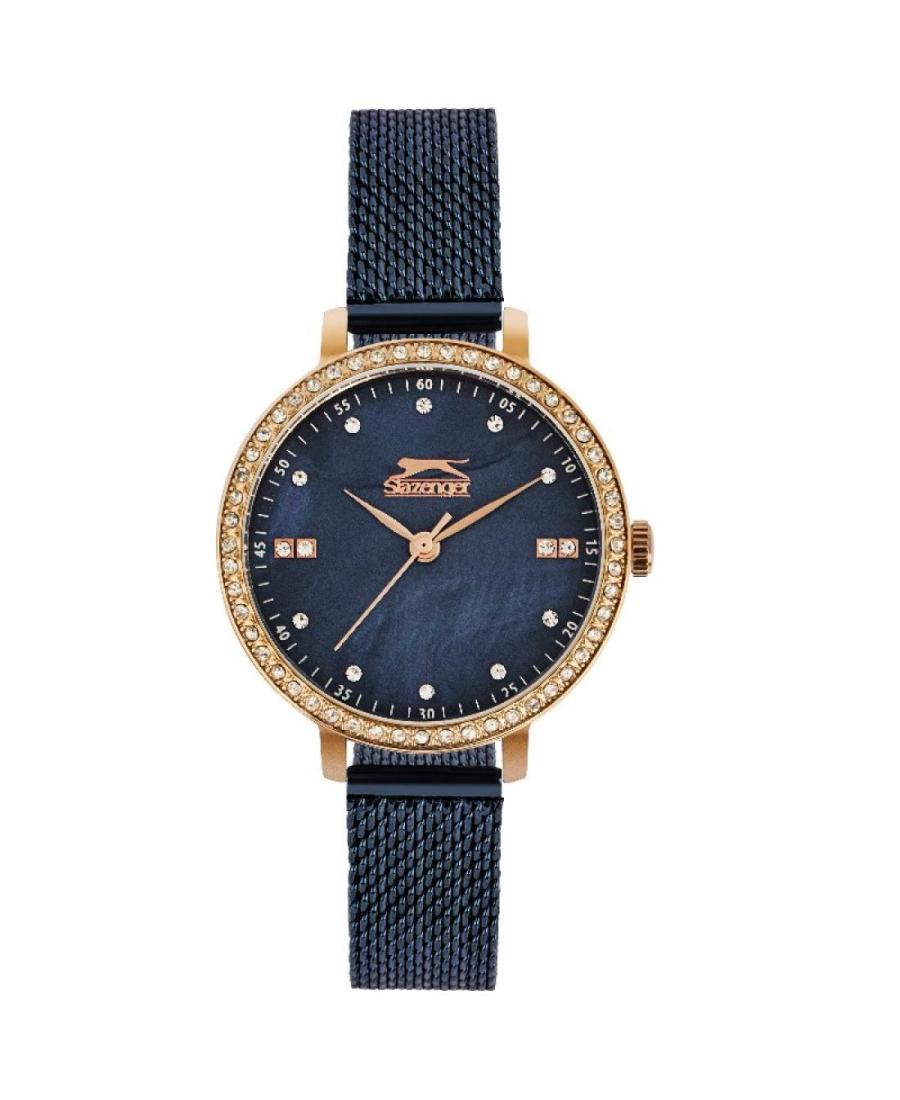 Women Fashion Klassisch Quartz Analog Watch SLAZENGER SL.9.6090.3.04 Blau Dial