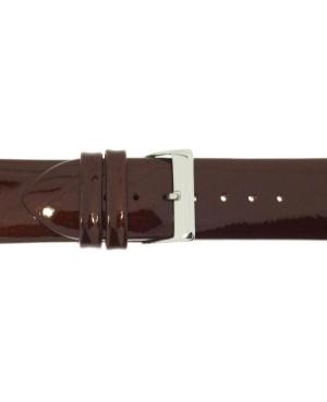 Watch Strap CONDOR Patent Leather 669R.03.18.W Brown Braun 18 mm image 2