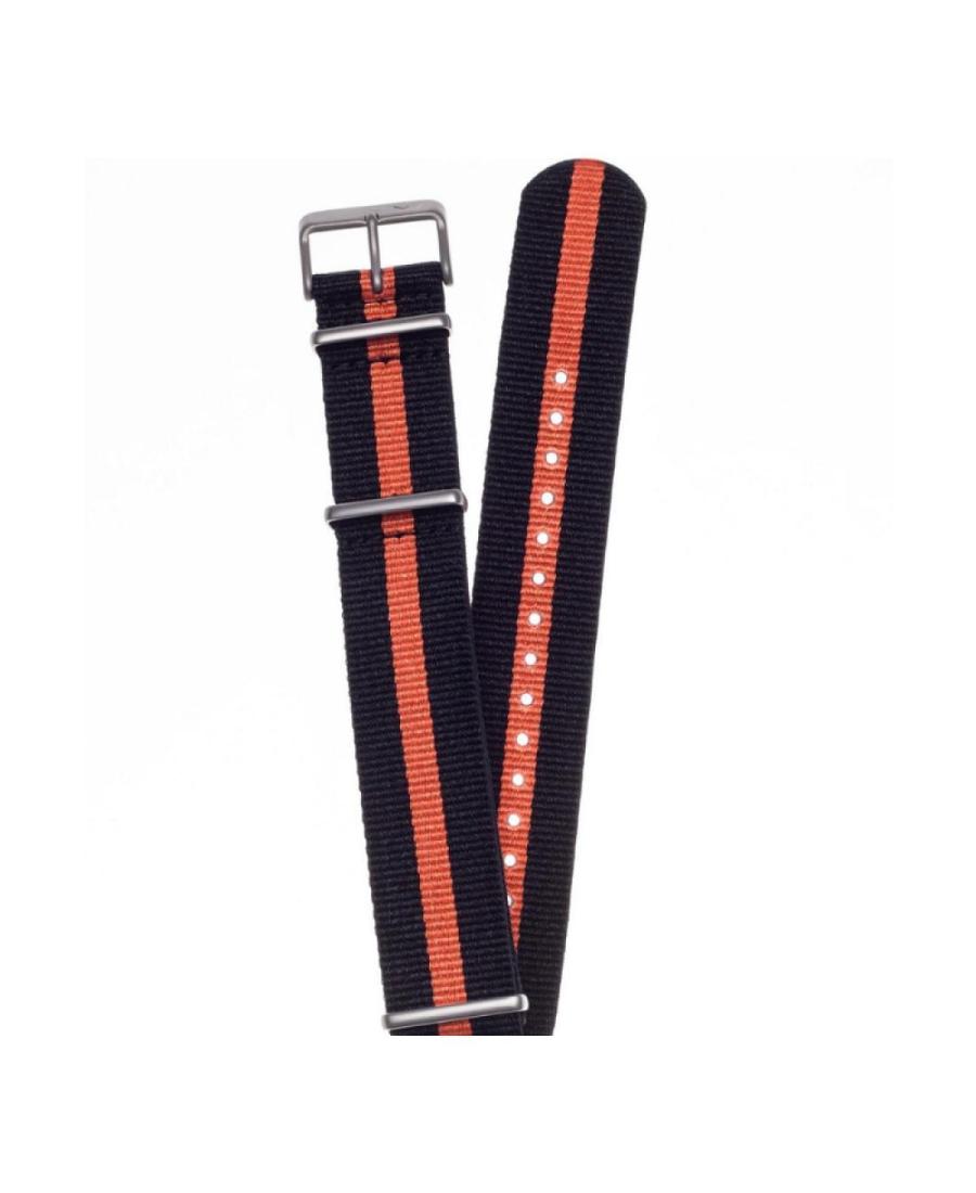 Ремешок для часов Vostok-Europe Expedition VE-EXS.TXL.01(R).24.B Чёрный Текстиль Оранжевый 24 мм