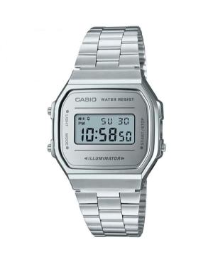 Men Functional Japan Quartz Digital Watch Alarm CASIO A168WEM-7EF Silver Dial 33mm