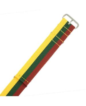 Nylon Watch Strap KPR.LT.20.W Red Yellow Textile Green 20 mm image 1