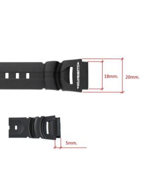 Watch Strap CASIO 10018051 Black 18 mm Juoda 22 mm image 2