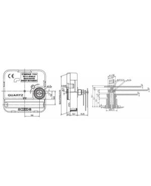 Wall clock movement F333S-CJ-14 изображение 7