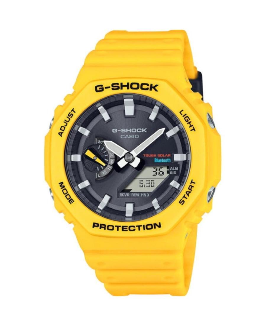 Vyriškas Sportinis Su funkcijomis Diver Japoniškas Elektroninis, Solar Digital Watch Timer CASIO GA-B2100C-9AER G-Shock Juodas D