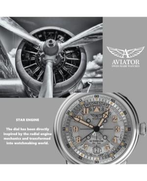 Чоловічий Класичний Швейцарський Механічний Наручний Годинник AVIATOR V.3.36.0.286.4 image 9