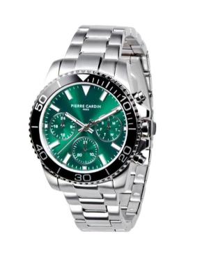 Men Sports Quartz Analog Watch PIERRE CARDIN CNI.0005 Grün Dial 42mm