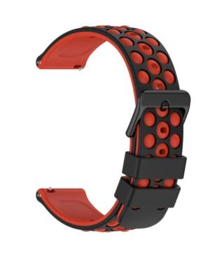 Watch Strap Diloy SBR43.53.20 Black Red 20 mm