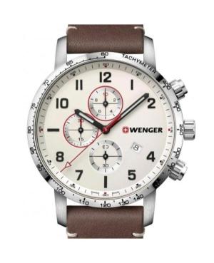 Men Klassisch Swiss Quartz Analog Watch Chronograph WENGER 01.1543.113 Sand Dial 44mm image 5