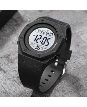 Men Sports Functional Quartz Digital Watch Timer SKMEI 2048BKWT Silver color Dial 45mm image 5