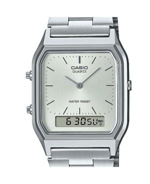 Men Japan Quartz Digital Watch Alarm CASIO AQ-230A-7AMQYES Silver Dial 28mm image 2