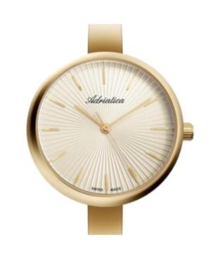 Women Classic Analog Classic Fashion Swiss Quartz Watch ADRIATICA Gold color Dial A3701.1111Q image 4