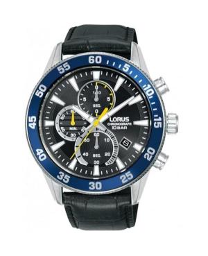 Men Classic Sports Japan Quartz Analog Watch Chronograph LORUS RM331JX9 Black Dial 45mm