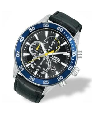 Men Classic Sports Japan Quartz Analog Watch Chronograph LORUS RM331JX9 Black Dial 45mm image 6