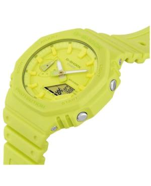 Vyriškas Sportinis Su funkcijomis Diver Japoniškas Kvarcinis Digital Watch Timer CASIO GA-2100-9A9ER G-Shock Gold color Dial 7mm image 9