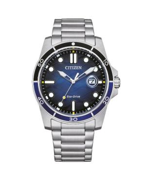 Men Sports Klasické Japan Eco-Drive Analog Watch CITIZEN AW1810-85L Modrá Dial 43mm