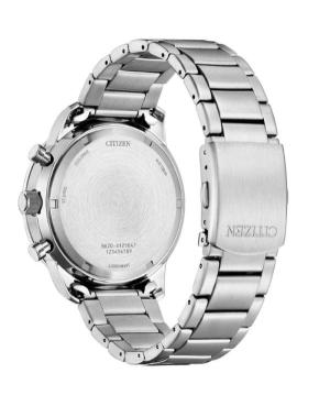 Vyriškas Klasikinis Sportinis Japoniškas Elektroninis, Solar Rodyklinis Watch Chronograph CITIZEN CA4500-91X Žalia Dial 44mm image 5