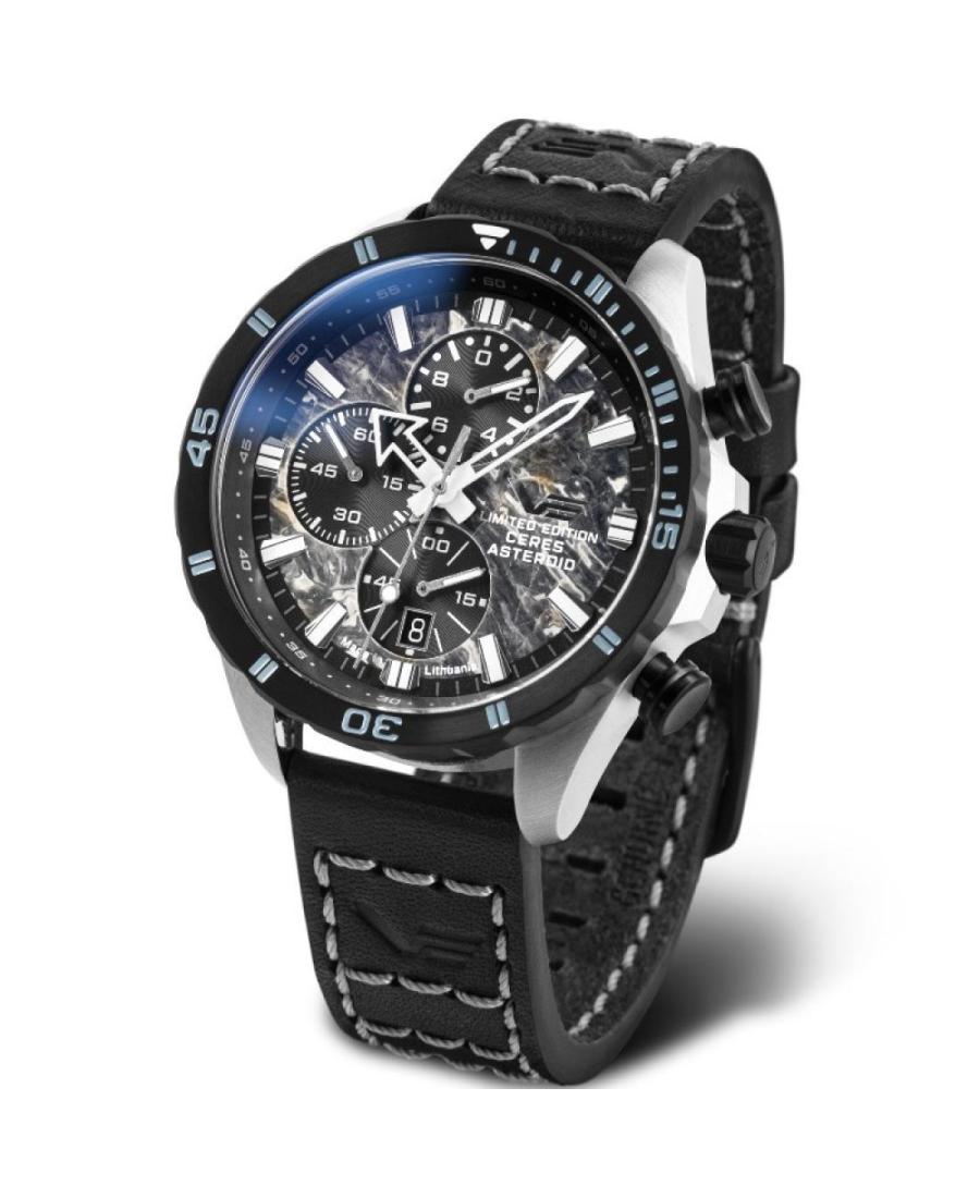 Men Fashion Klassisch Luxury Quartz Analog Watch Chronograph VOSTOK EUROPE 6S10-320E693 Multicolor Dial 47mm