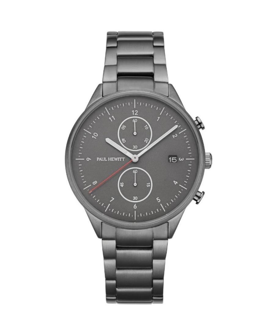 Mężczyźni klasyczny kwarcowy analogowe Zegarek Chronograf PAUL HEWITT PH004015 Kolor srebrny Wybierz 42mm