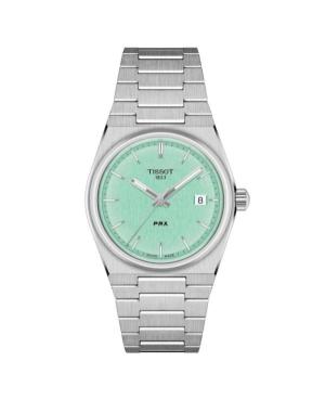 Moteriškas Klasikinis Swiss Kvarcinis Rodyklinis Watch TISSOT T137.210.11.091.00 Žalia Dial 35mm