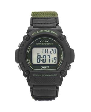 Men Sports Functional Japan Quartz Digital Watch Alarm CASIO W-219HB-3AVEF Silver color Dial 47mm