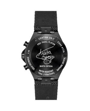 Men Klasické Sports Swiss Quartz Analog Watch Chronograph CERTINA C043.417.38.201.10 Černá Dial 41mm image 5