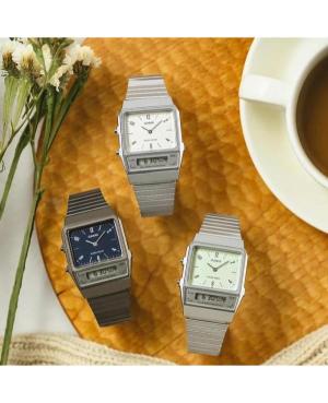 Men Functional Klassisch Japan Quartz Analog Watch Alarm CASIO AQ-800EB-2AEF Blau Dial 32.1mm image 2