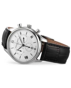 Men Klasické Luxury Swiss Quartz Analog Watch Chronograph FREDERIQUE CONSTANT FC-292MS5B6 Silver Dial 40mm image 8