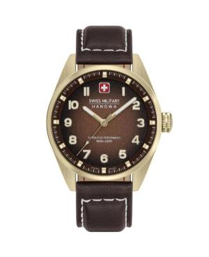 Men Klasické Swiss Quartz Analog Watch SWISS MILITARY HANOWA SMWGA0001551 Hnědá Dial 42mm