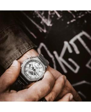Vyriškas Sportinis Su funkcijomis Diver Japoniškas Kvarcinis Digital Watch Timer CASIO GM-2110D-7AER G-Shock Sidabras Dial image 8