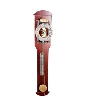 ADLER Mechanical wall clock Skeleton with open mechanism11068W Wood Walnut