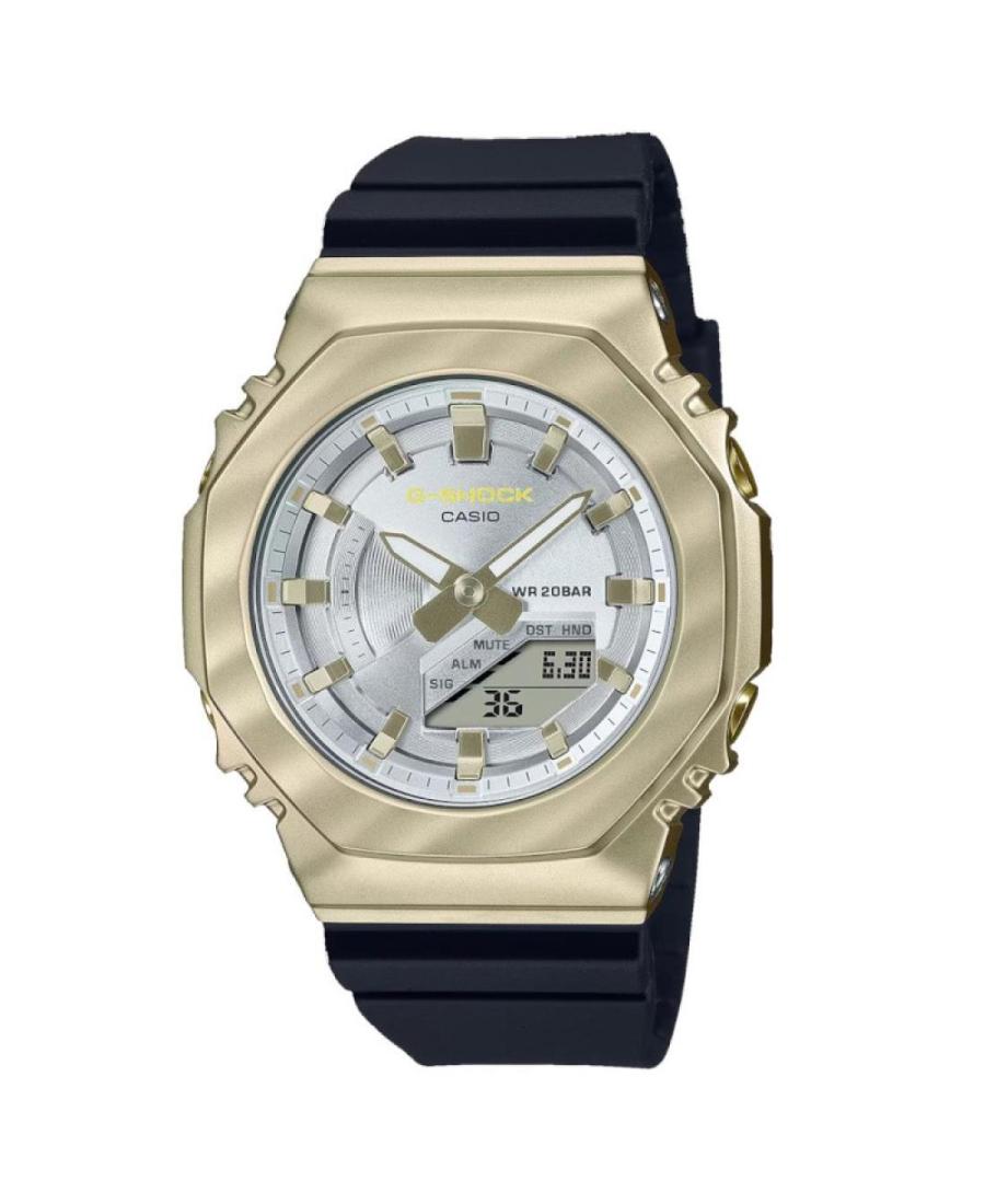 Women Functional Sports Diver Japan Quartz Analog Watch Timer CASIO GM-S2100BC-1AER G-Shock Silver Dial 40.4mm