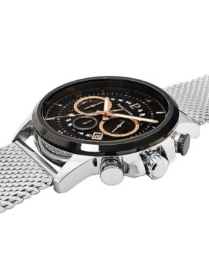 Men Fashion Klasické Quartz Analog Watch Chronograph PIERRE LANNIER 236D131 Černá Dial 44mm image 4