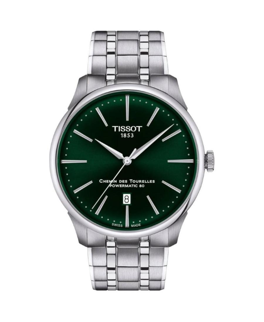 Men Klasické Luxury Swiss Automatic Analog Watch TISSOT T139.407.11.091.00 Zelená Dial 42mm