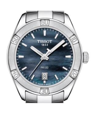 Women Klasické Swiss Quartz Analog Watch TISSOT T101.910.11.121.00 Modrá Dial 36mm image 5