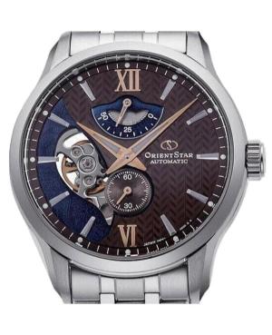 Men Klasické Luxury Japan Automatic Analog Watch Skeleton ORIENT STAR RE-AV0B02Y00B Hnědá Dial 41mm image 7