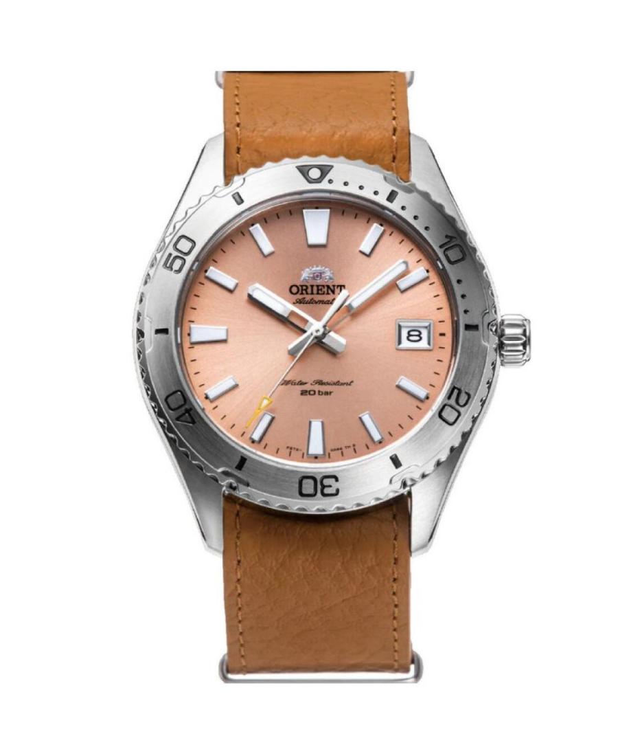 Men Sports Diver Japan Automatic Analog Watch ORIENT RA-AC0Q05P30B Růžová Dial