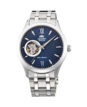 Men Klasické Japan Automatic Analog Watch Skeleton ORIENT TAG03001D0 Modrá Dial