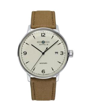 Men Klasické Automatic Analog Watch ZEPPELIN 8064-5_N Sand Dial 40mm