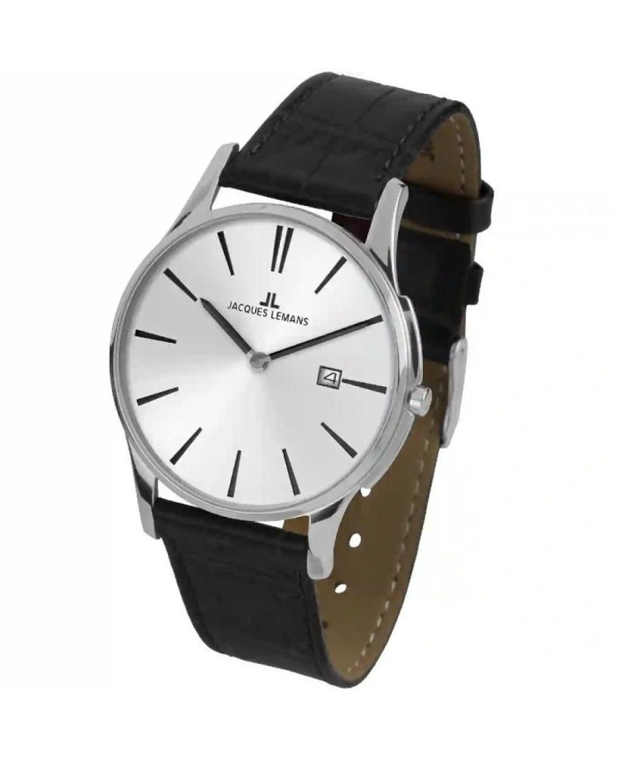 Women Klassisch Quartz Analog Watch JACQUES LEMANS 1-1937B Weiß Dial 36mm