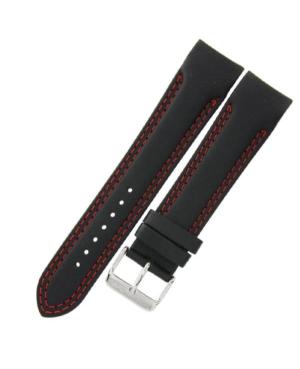 Vostok Europe ROCKET N-1 Watch Strap VE-ROC-N1-01(R).22.W Skóra Skórzany Czerwony Czarny 22 mm
