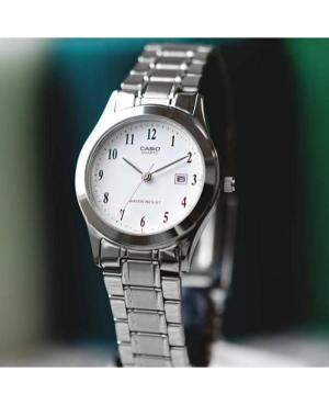 Moteriškas Klasikinis Japoniškas Kvarcinis Rodyklinis Watch CASIO LTP-1141PA-7BEG Balta Dial 30mm image 3