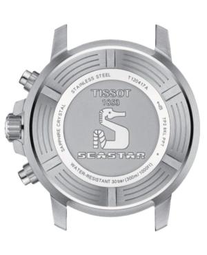 Mężczyźni sportowy klasyczny Diver Szwajcar kwarcowy analogowe Zegarek Chronograf TISSOT T120.417.17.081.01 Kolor srebrny Wybier image 4