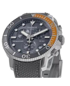 Mężczyźni sportowy klasyczny Diver Szwajcar kwarcowy analogowe Zegarek Chronograf TISSOT T120.417.17.081.01 Kolor srebrny Wybier image 6