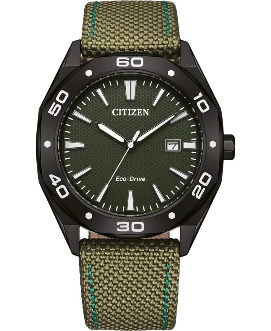 Men Sports Japan Eco-Drive Analog Watch CITIZEN BM7635-01X Zelená Dial 41mm