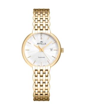 Kobiety Classic Analog Szwajcar kwarcowy Zegarek APPELLA Srebrna Wybierz 31.2mm L32000.1113DQ