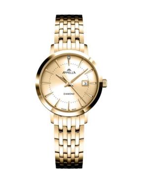 Kobiety Classic Analog Szwajcar kwarcowy Zegarek APPELLA Złoty kolor Wybierz 31.2mm L32003.1191DQ