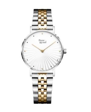 Moteriškas Classic Analog Kvarcinis Watch PIERRE RICAUD Sidabras Dial 32.1mm P22164.2143Q