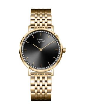 Women Classic Analog Quartz Watch PIERRE RICAUD Schwarz Dial 34mm P22171.1114QZ