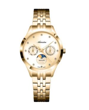 Women Classic Analog Swiss Quartz Watch ADRIATICA Gold color Dial 34mm A3833.1141QF