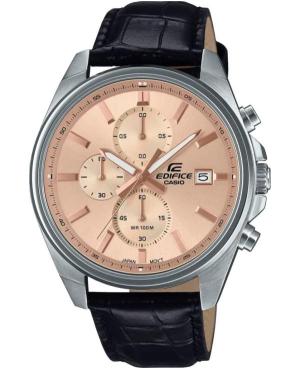 Vyriškas Klasikinis Japoniškas Kvarcinis Rodyklinis Watch Chronograph CASIO EFV-610EL-5AUEF Rožinis Dial 43.8mm
